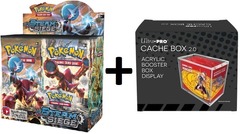 MINT Pokemon XY11 Steam Siege Booster Box PLUS Acrylic Ultra Pro Cache Box 2.0 Protector